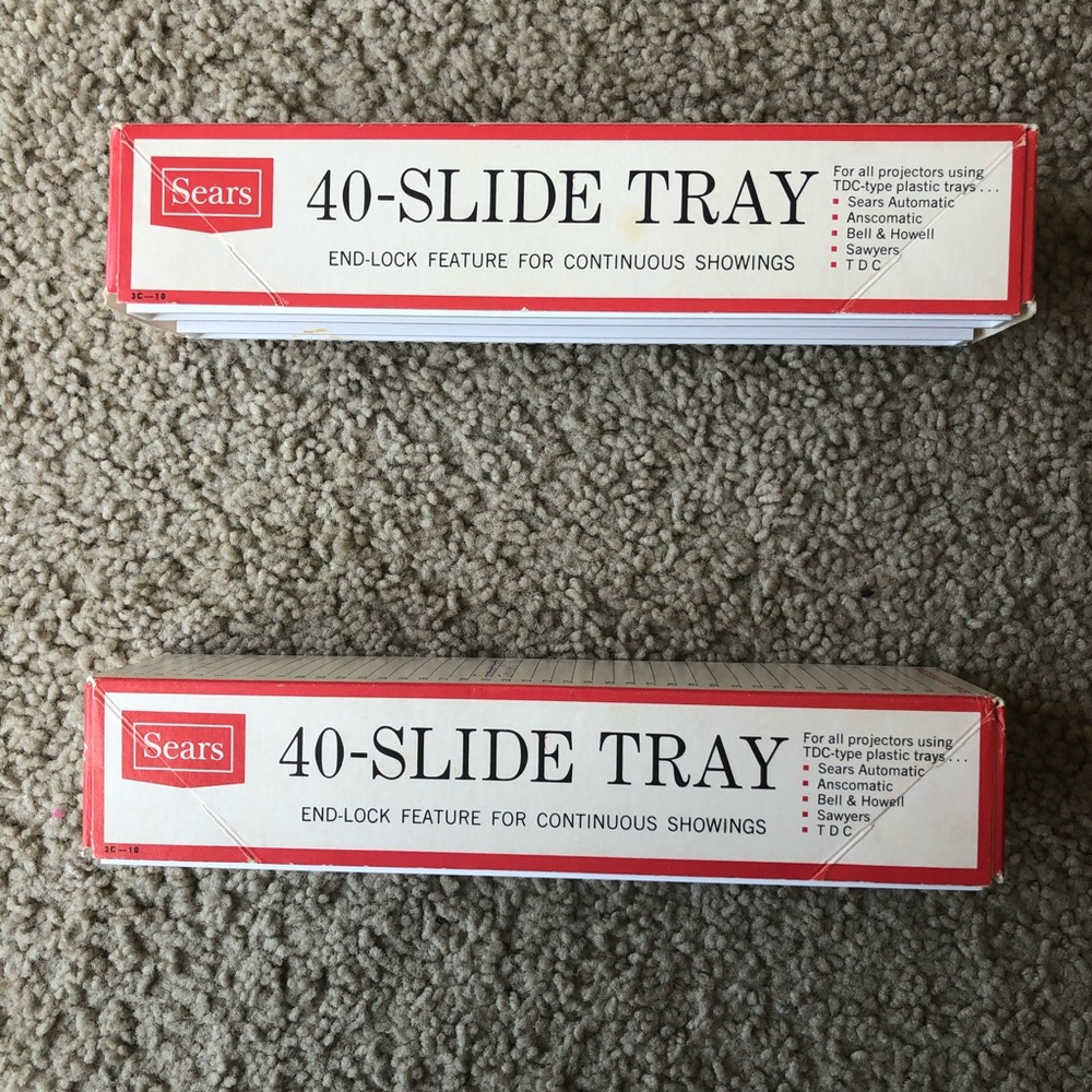 2 Sears 40 Slide Tray each